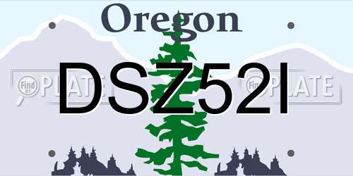 DSZ52I Oregon License Plate