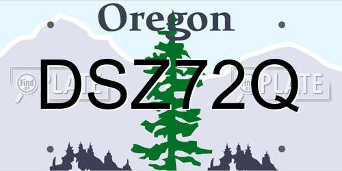 DSZ72Q Oregon License Plate