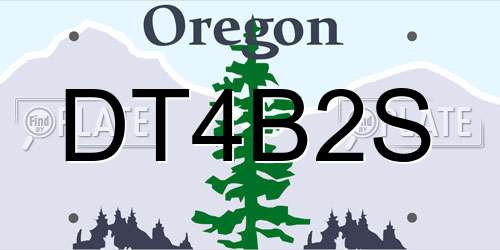 DT4B2S Oregon License Plate
