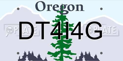 DT4I4G Oregon License Plate