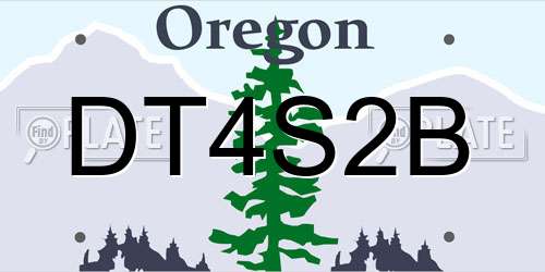 DT4S2B Oregon License Plate