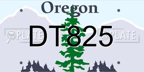 DT825 Oregon License Plate