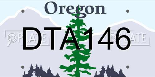 DTA146 Oregon License Plate