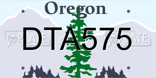 DTA575 Oregon License Plate