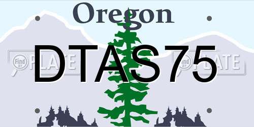 DTAS75 Oregon License Plate