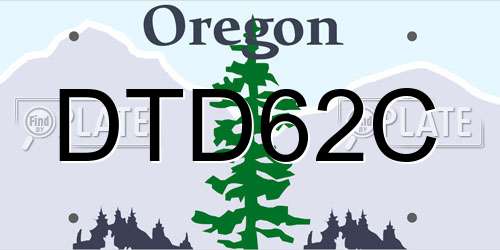 DTD62C Oregon License Plate