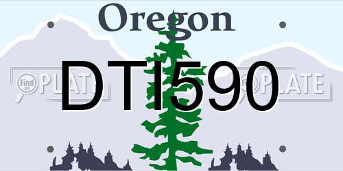 DTI590 Oregon License Plate