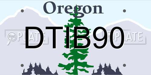 DTIB90 Oregon License Plate