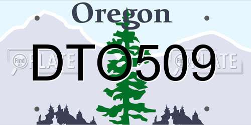 DTO509 Oregon License Plate
