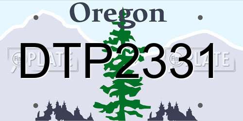DTP2331 Oregon License Plate