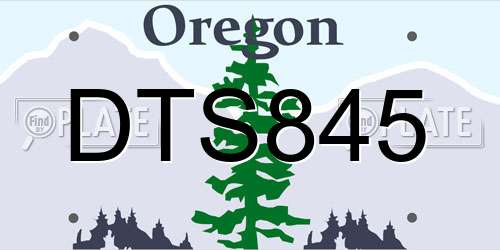 DTS845 Oregon License Plate