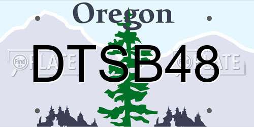 DTSB48 Oregon License Plate