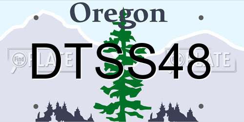 DTSS48 Oregon License Plate