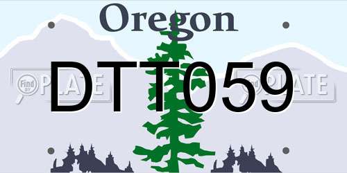DTT059 Oregon License Plate