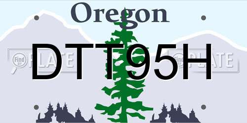 DTT95H Oregon License Plate