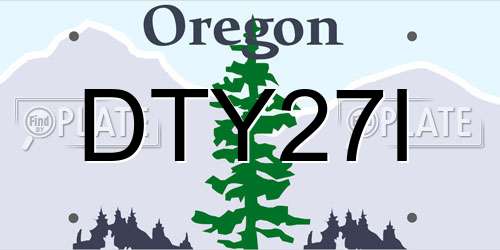 DTY27I Oregon License Plate
