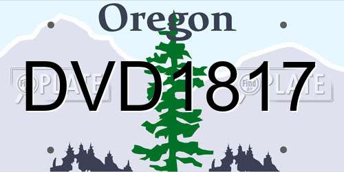 DVD1817 Oregon License Plate