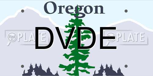 DVDE Oregon License Plate