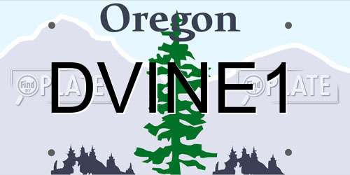 DVINE1 Oregon License Plate