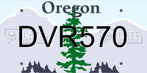 DVR570 Oregon License Plate