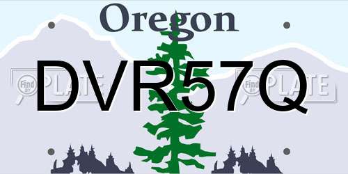 DVR57Q Oregon License Plate
