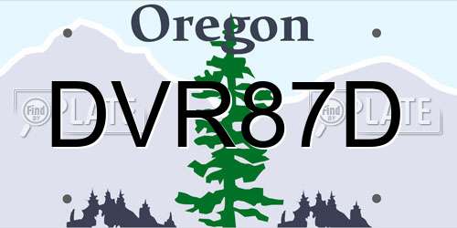 DVR87D Oregon License Plate