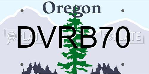DVRB70 Oregon License Plate