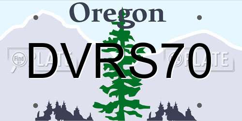 DVRS70 Oregon License Plate