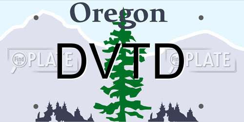 DVTD Oregon License Plate
