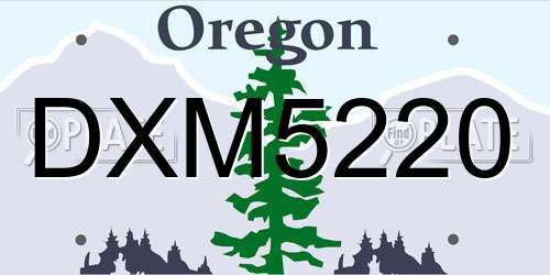 DXM5220 Oregon License Plate