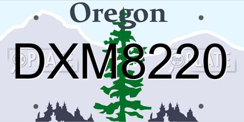 DXM8220 Oregon License Plate