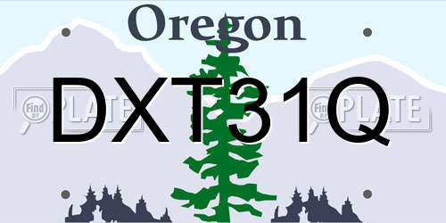 DXT31Q Oregon License Plate