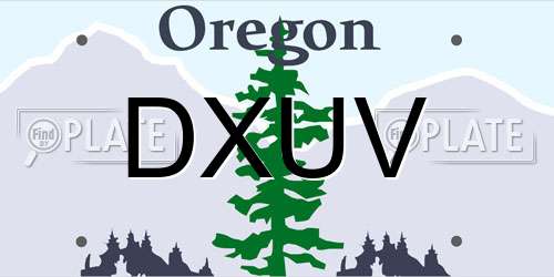 DXUV Oregon License Plate