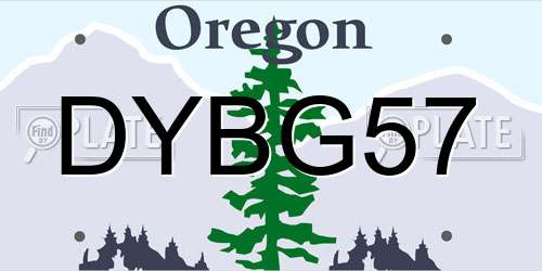 DYBG57 Oregon License Plate