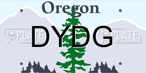 DYDG Oregon License Plate