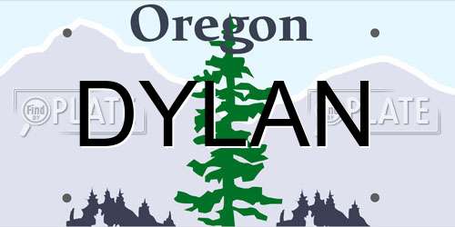 DYLAN Oregon License Plate