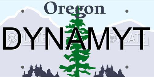 DYNAMYT Oregon License Plate