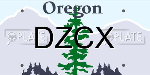DZCX Oregon License Plate