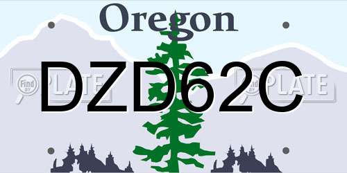 DZD62C Oregon License Plate