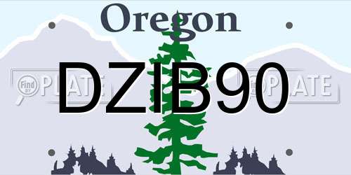DZIB90 Oregon License Plate