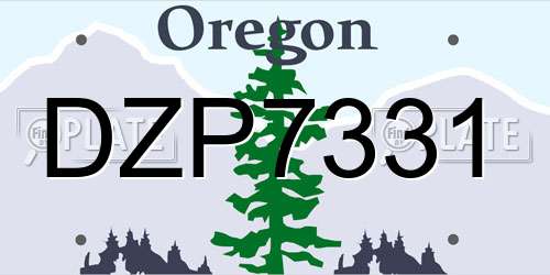 DZP7331 Oregon License Plate