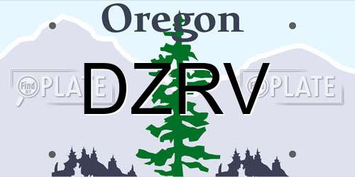DZRV Oregon License Plate