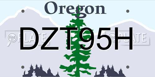 DZT95H Oregon License Plate