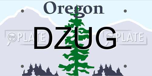 DZUG Oregon License Plate