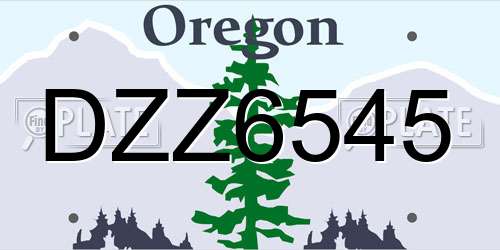 DZZ6545 Oregon License Plate