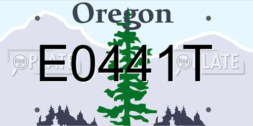 E0441T Oregon License Plate