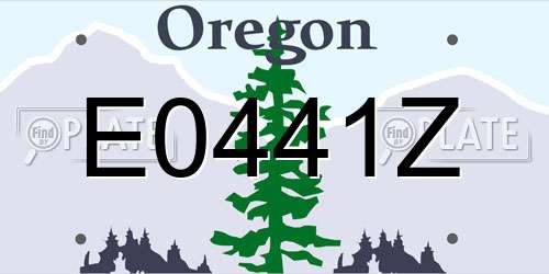 E0441Z Oregon License Plate