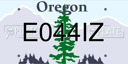 E044IZ Oregon License Plate