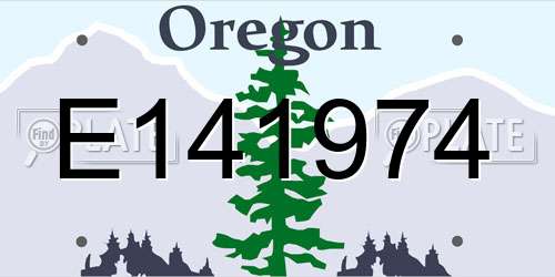 E141974 Oregon License Plate