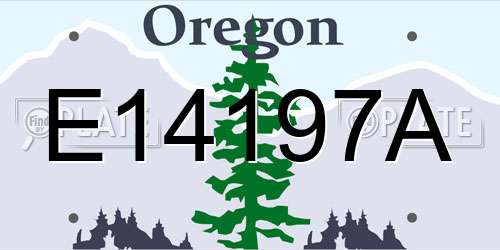 E14197A Oregon License Plate